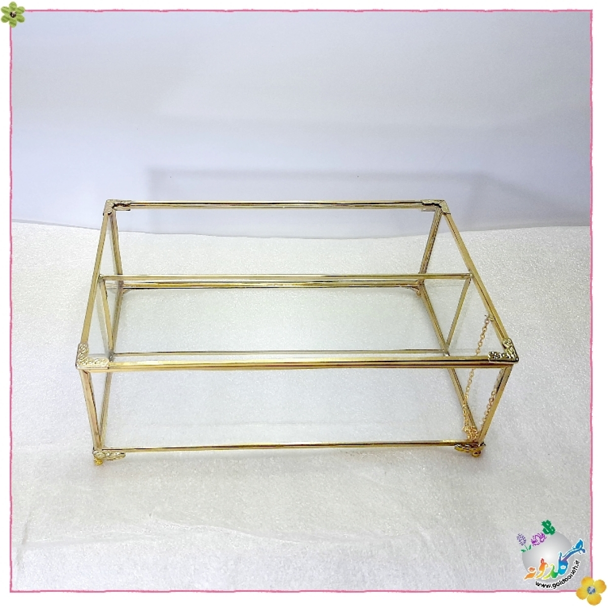 باکس شیشه ایی جای قاشق و چنگال