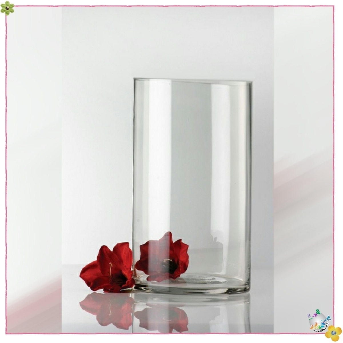 استوانه شیشه ایی قطر 10 ارتفاع 20