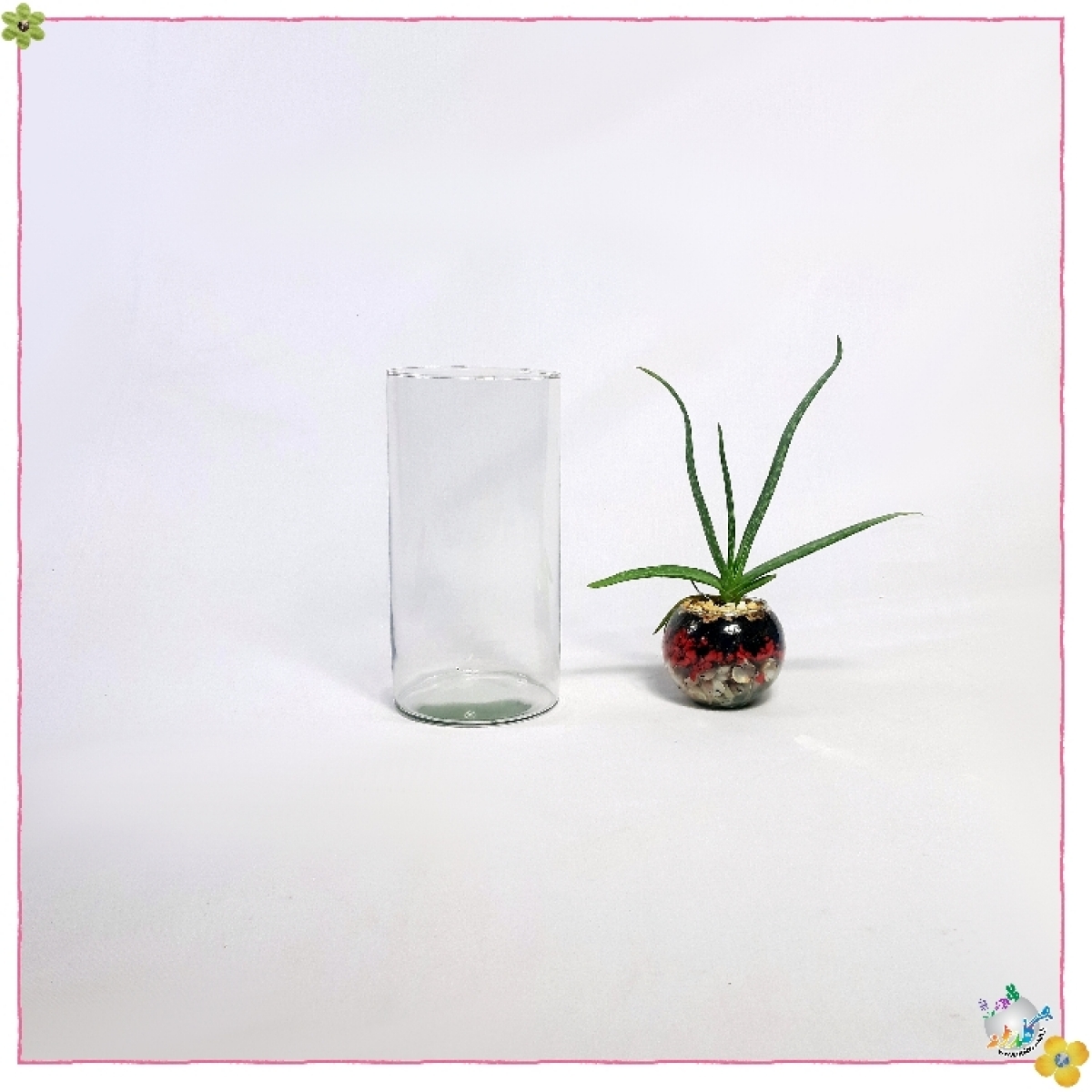 استوانه شیشه ایی قطر 10 ارتفاع 20