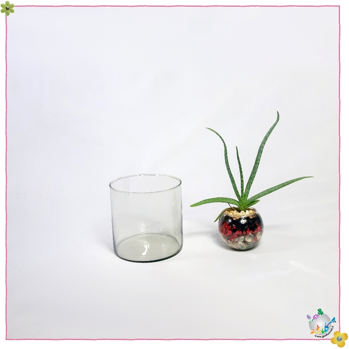 استوانه شیشه ایی قطر 12 ارتفاع 10
