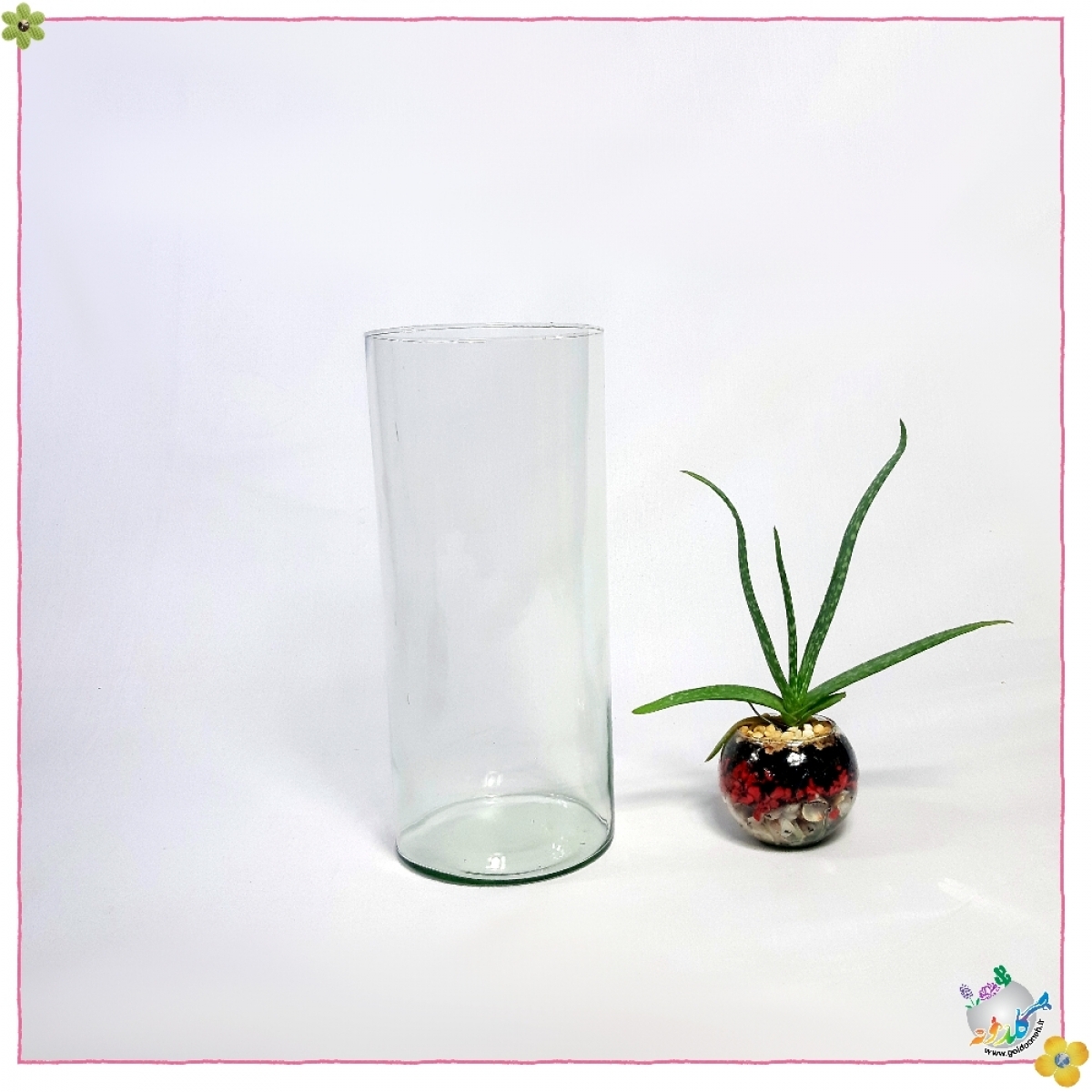 استوانه شیشه ایی قطر 12 ارتفاع 30
