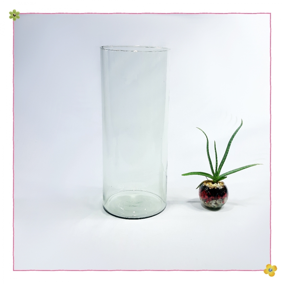استوانه شیشه ایی قطر 17 ارتفاع 40
