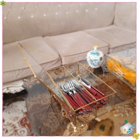 باکس شیشه ایی جای قاشق و چنگال