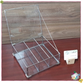 باکس شیشه ایی سه خانه جای تیبگ