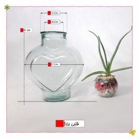 ظرف شیشه ایی قلبی بزرگ