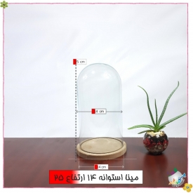 شیشه کفه دار طرح پدیده استوانه قطر 14 ارتفاع 25
