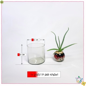 استوانه شیشه ایی قطر 12 ارتفاع 10